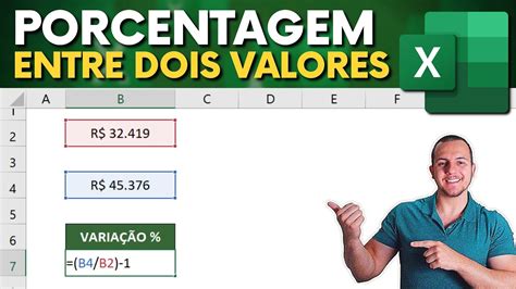 porcentagem entre dois valores excel|como calcular percentual no excel.